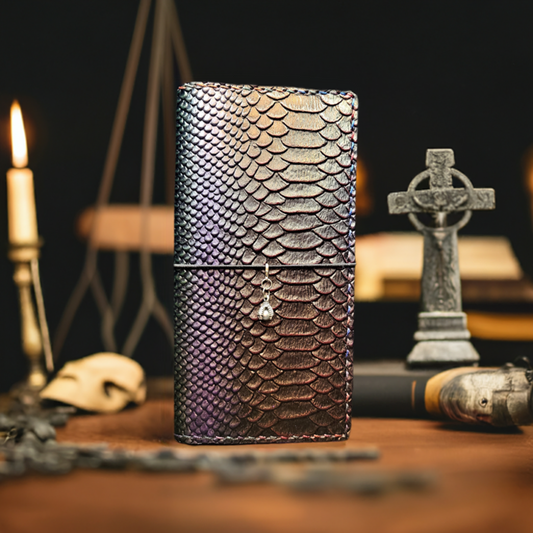 Gothic Weeks, Leather Weekly Planner Cover - Dracul Dragon Skin