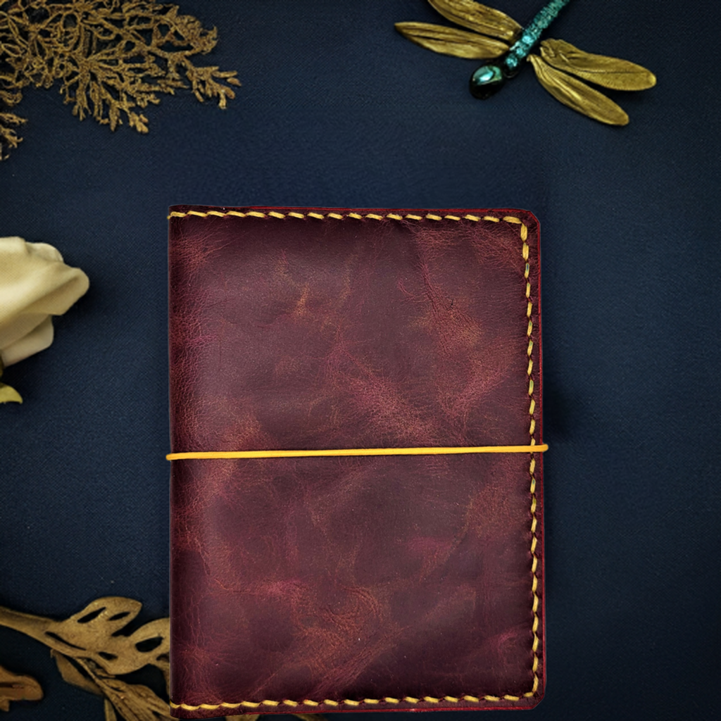 Leather Journal Cover - A6 Folio Style - Libelle