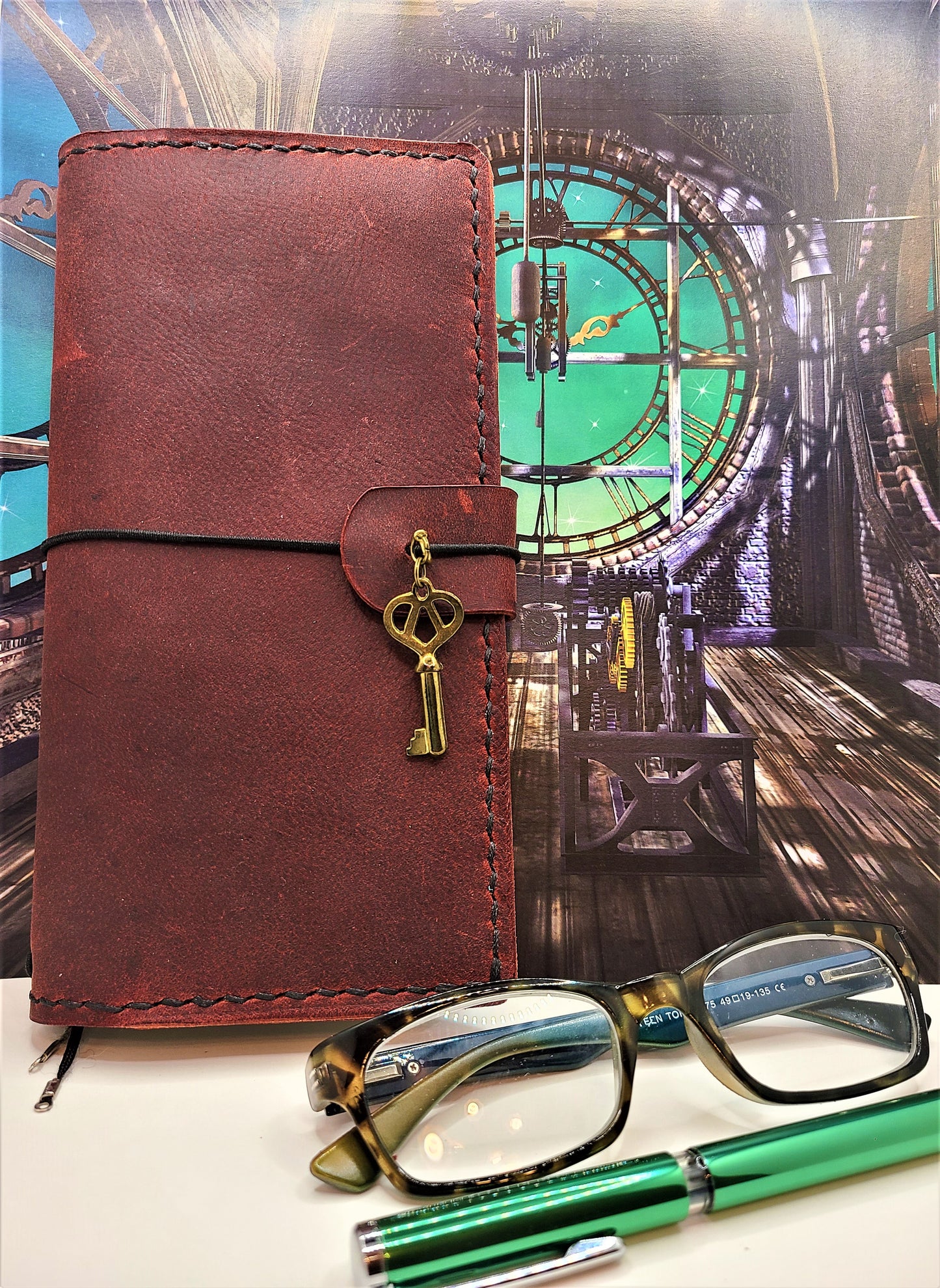 Steampunk Leather Hobonichi Weeks and Mega Cover