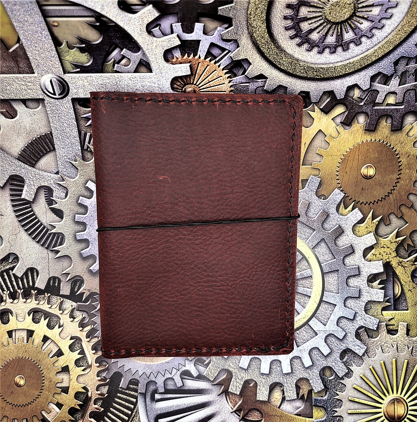 Steampunk Leather A6 Notebook Cover