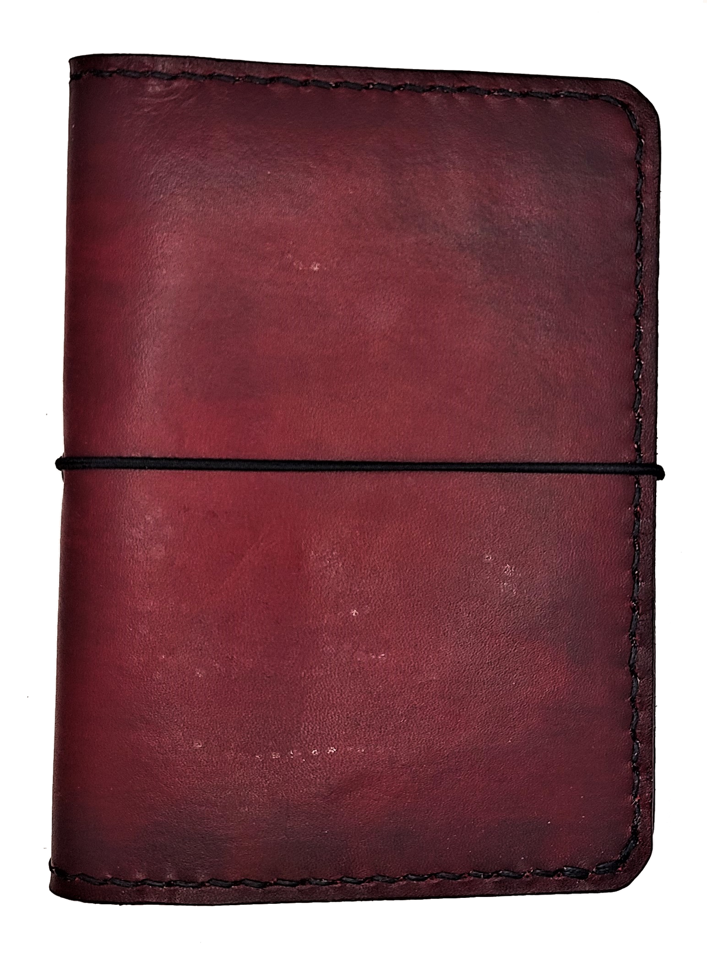 A6 Travelers Notebook, Folio Style, Gothic Notebook Cover, Raven. Dark, Garnet, hobonichi techo cover