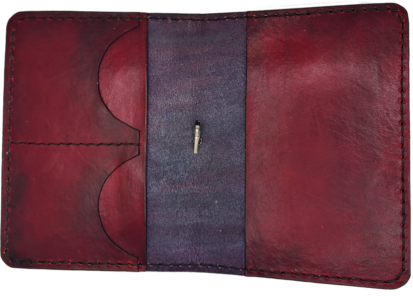 A6 Travelers Notebook, Folio Style, Gothic Notebook Cover, Raven. Dark, Garnet, hobonichi techo cover