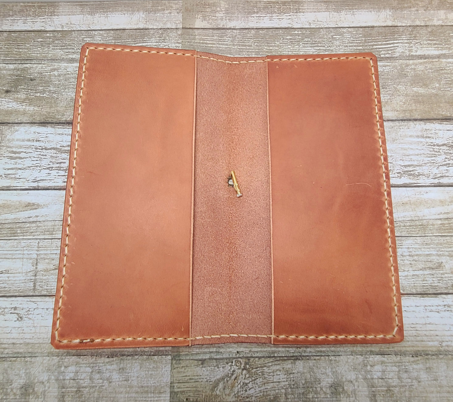 Hobonichi weeks and weeks mega cover, natural veg tanned leather, hand crafted, tan, folio style