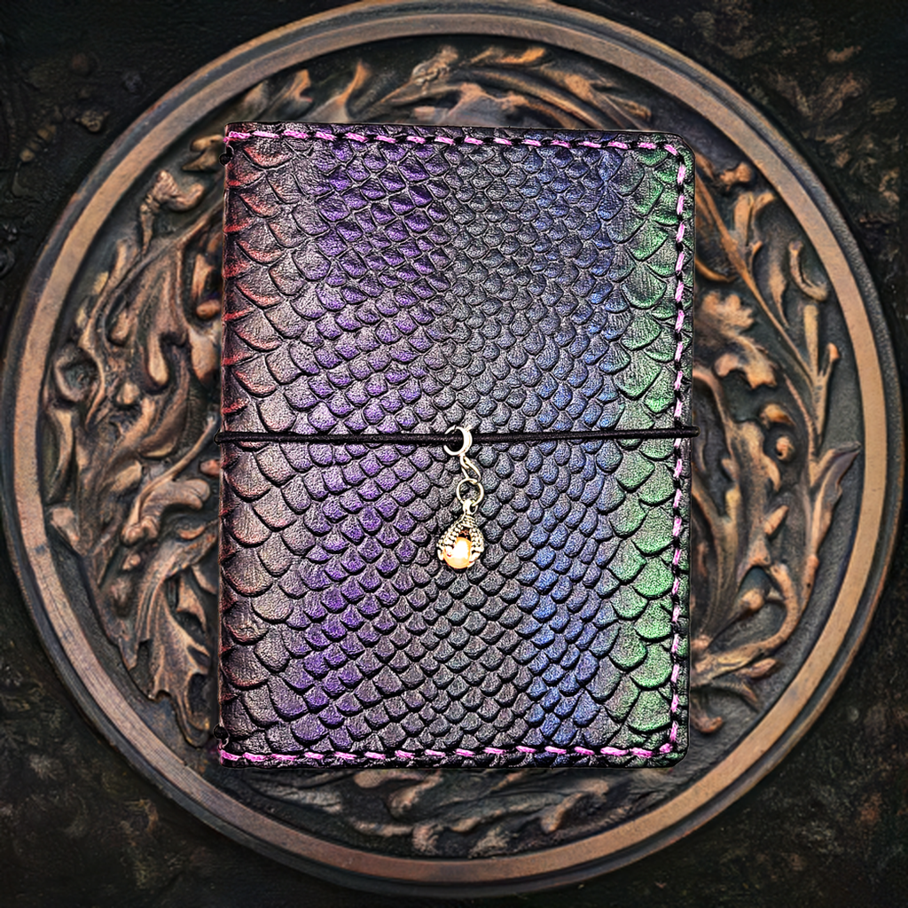 Gothic Dragon skin passport cover wallet