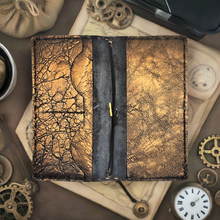 Load image into Gallery viewer, Steampunk Travelers Notebook Gold, Hobonichi Weeks
