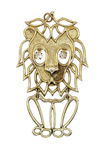 Load image into Gallery viewer, Gothic Charms, Gold Lion Pendant
