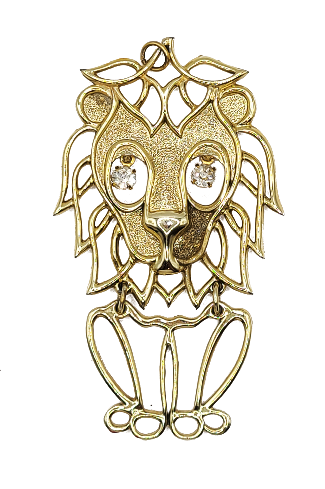 Gothic Charms, Gold Lion Pendant