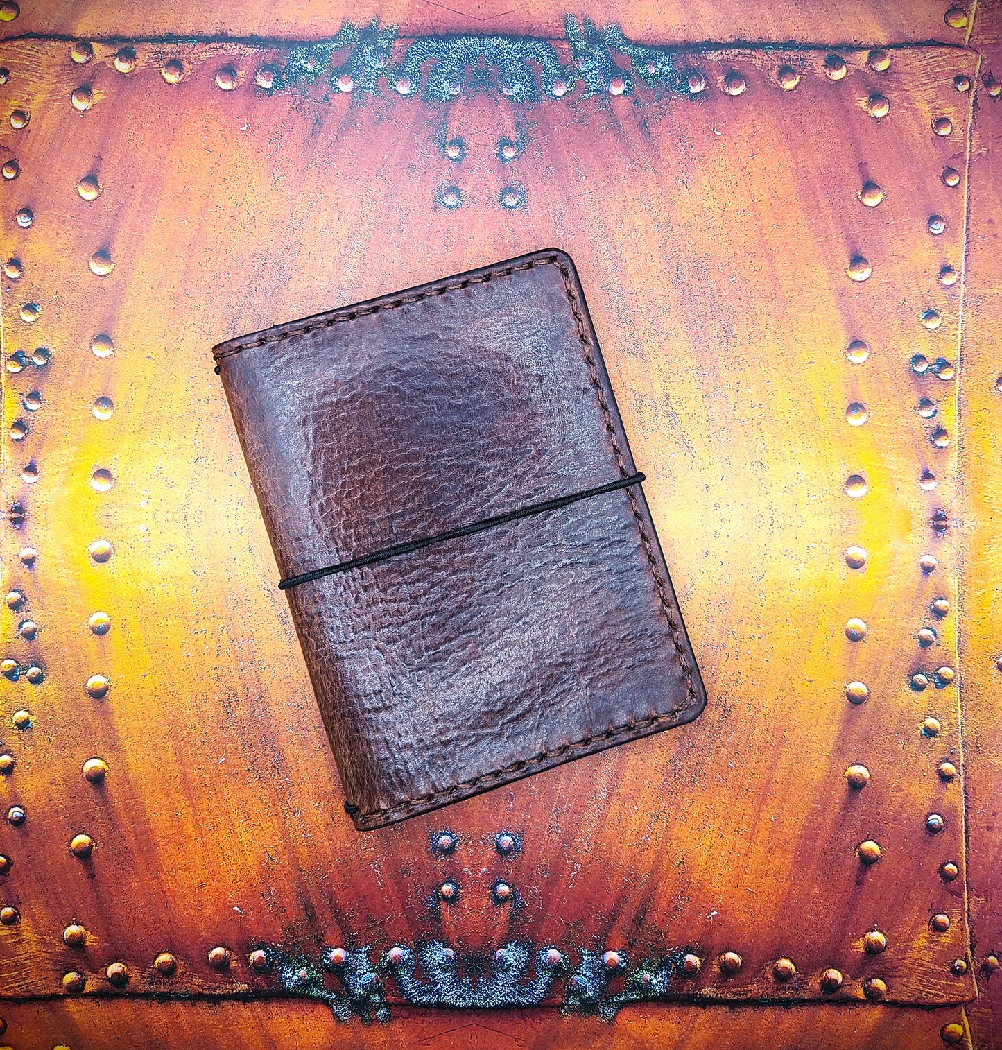 Steampunk Leather Passport Travelers Notebook, passport cover, passport wallet