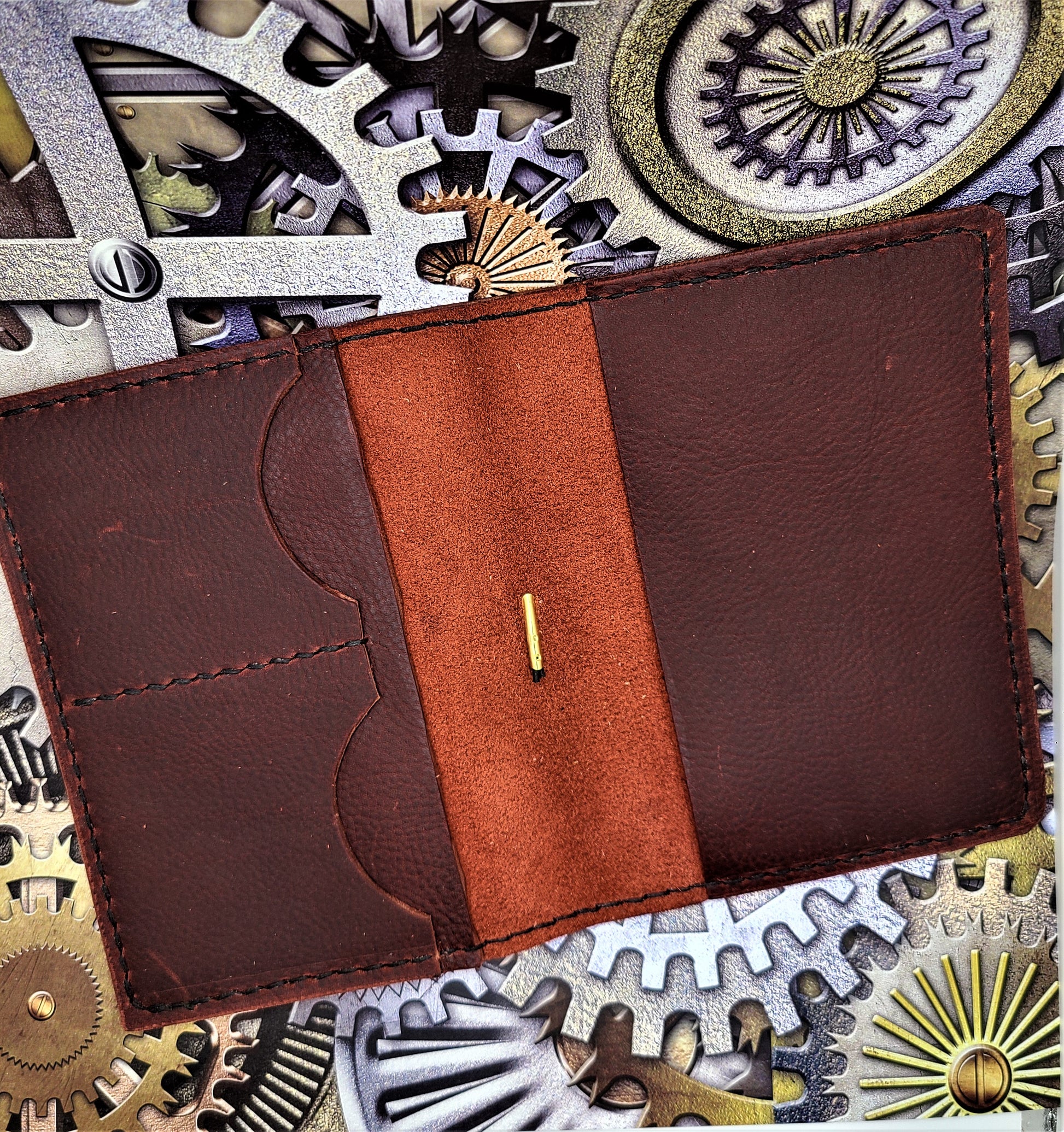 Steampunk Leather A6 Notebook Cover