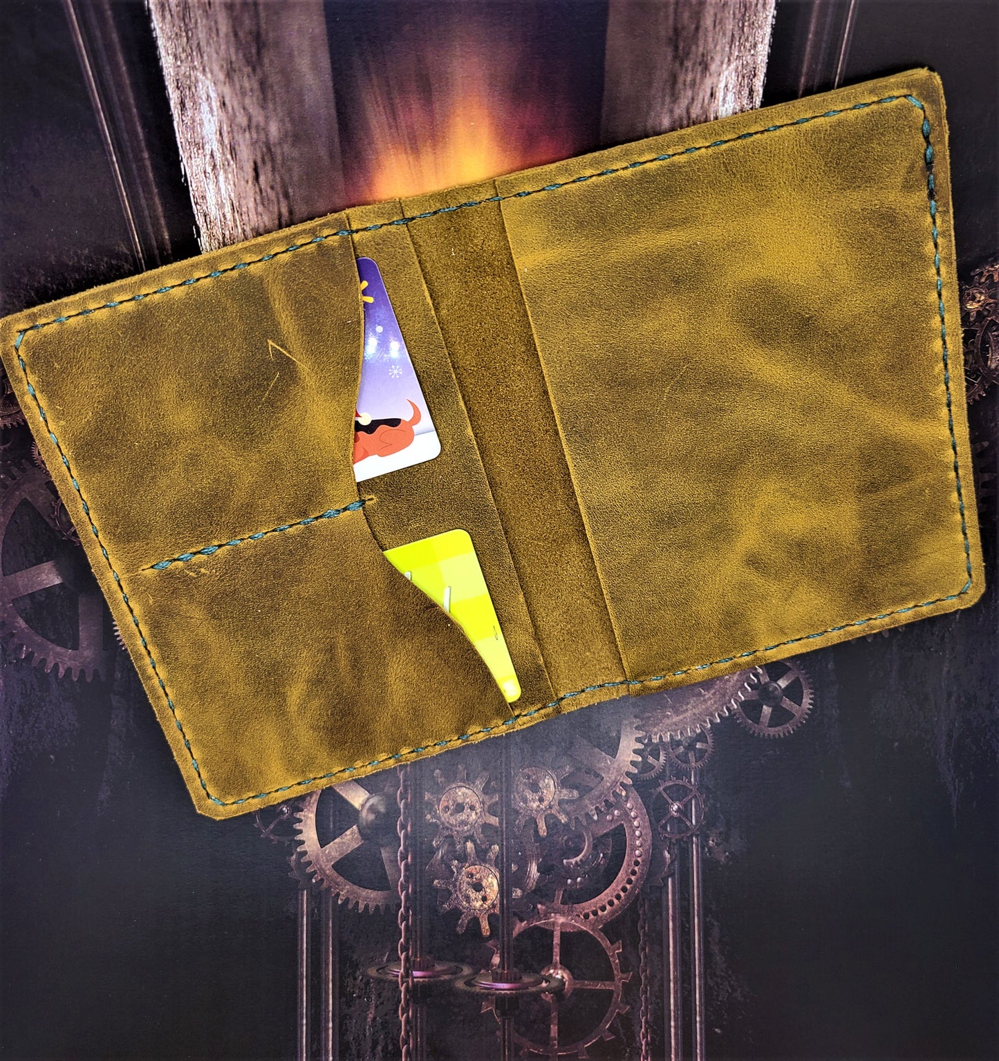 Steampunk Leather Passport Wallet